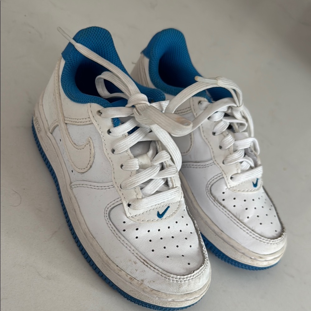 Nike White and Blue Air Force 1 size 11C